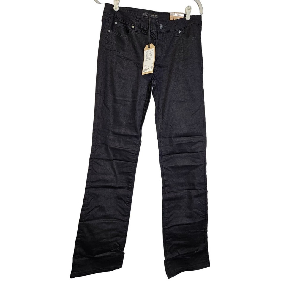 NEW Prana 10 Short Jada Jean Black Wash Organic Cotton Mid Rise Stretch Bootcut